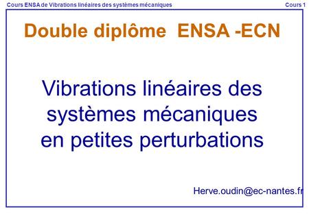 Double diplôme ENSA -ECN