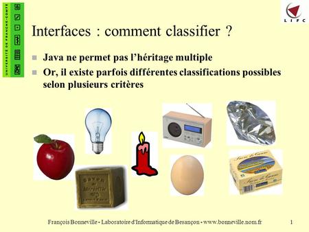 Interfaces : comment classifier ?