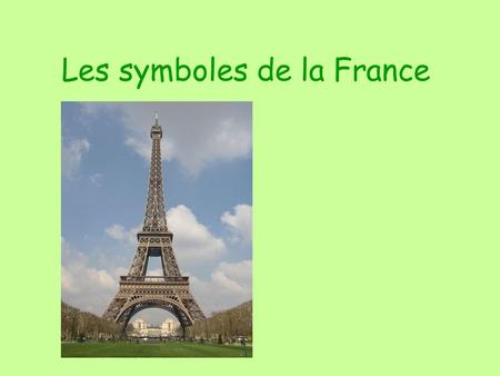 Les symboles de la France
