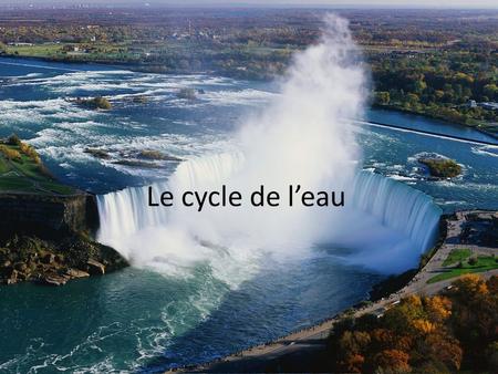 Le cycle de l’eau.