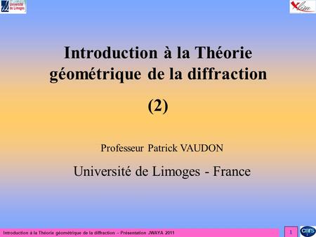 Introduction à la Théorie géométrique de la diffraction