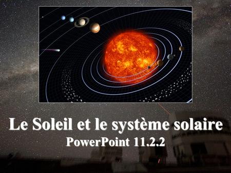 Le Soleil et le système solaire PowerPoint