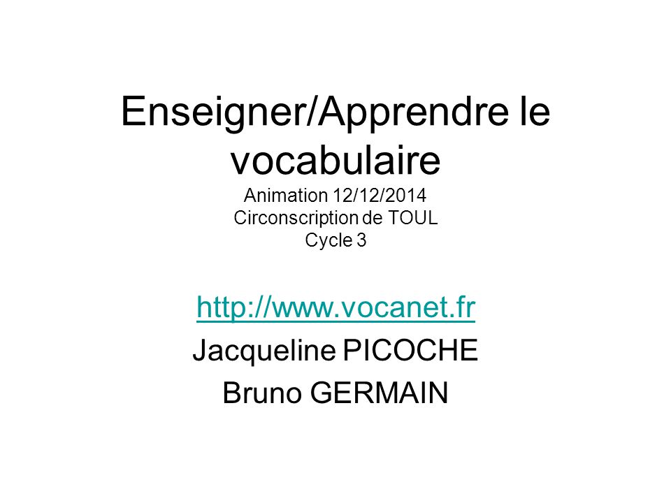 Jacqueline Picoche Bruno Germain Ppt Video Online Telecharger