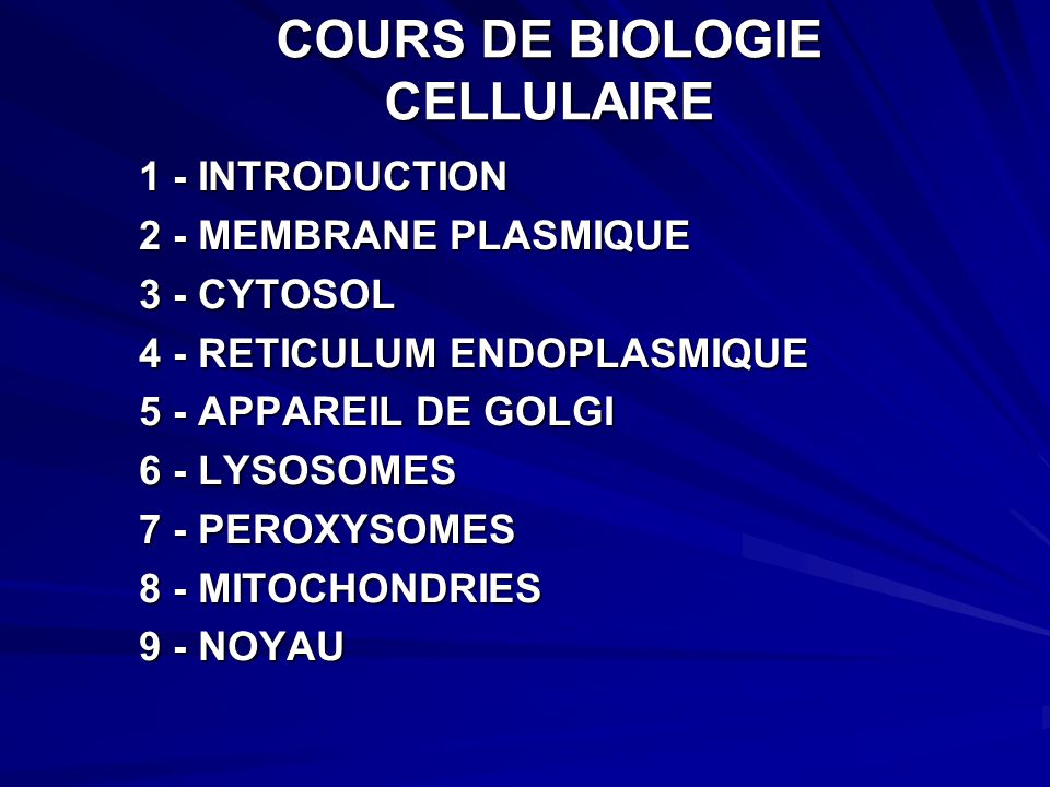 Cours De Biologie Cellulaire S1 Pdf