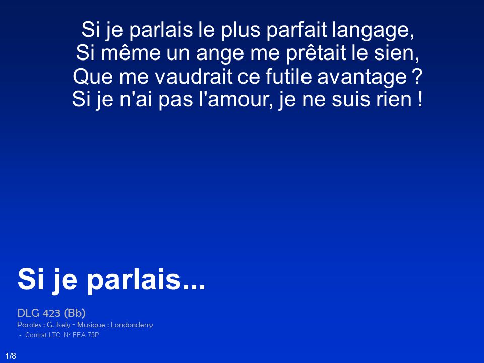 Si Je Parlais Si Je Parlais Le Plus Parfait Langage Ppt Video Online Telecharger