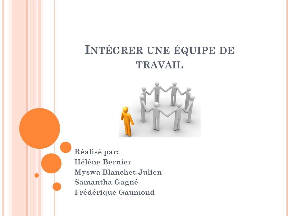 Integrer Une Equipe De Travail Ppt Video Online Telecharger