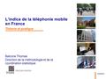 Balcone Thomas Direction de la méthodologie et de la coordination statistique 15/05/2014 L’indice de la téléphonie mobile en France Théorie et pratique.