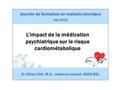Dr Gilles Côté, M.D., médecin-conseil, ASSS-BSL. OBJECTIFS  Connaître les impacts sur le poids et sur le métabolisme de la médication psychiatrique;