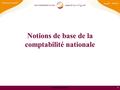 Www.hcp.ma 11 Notions de base de la comptabilité nationale.