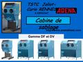 Cabine de sablage TSTC Joliot- Curie RENNES X KERGOAT  Gamme DF et DV.
