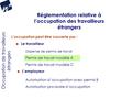 Occupation de travailleurs étrangers Autorisation d’occupation avec permis B Autorisation provisoire d’occupation L’occupation peut être couverte par :