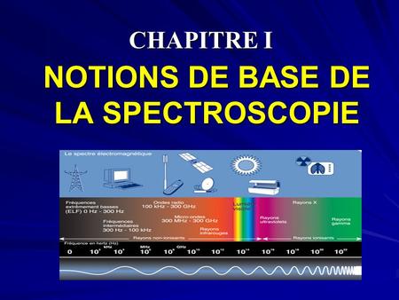 NOTIONS DE BASE DE LA SPECTROSCOPIE