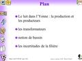 Filière LAIT YONNE : mars 2004 Chambre d ’Agriculture YONNE Hélène TOUSSAINT Plan  Le lait dans l’Yonne : la production et les producteurs  les transformateurs.