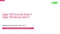 Sage 100 Force de Vente i7 Sage 100 Service client i7