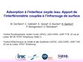 Adsorption à l’interface oxyde /eau. Apport de l’interférométrie couplée à l’infrarouge de surface M. Del Nero a, C. Galindo a, S. Georg a, G. Bucher a,