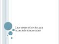 L ES VOIES D ’ ACCÈS AUX MARCHÉS ÉTRANGERS 1. L ES CRITÈRES DE CHOIX Degré de maîtrise de sa politique commerciale Exportation contrôléeExportation concertée.