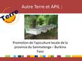 Autre Terre et APIL : Promotion de l’apiculture locale de la province du Sanmatenga – Burkina Faso.