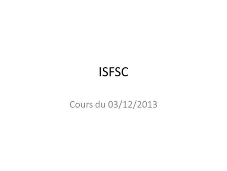 ISFSC Cours du 03/12/2013. RESEAUX SOCIAUX Protection des données à caractère personnel – FB, Linkedin, Google …. Services gratuits ? – Vente de données.