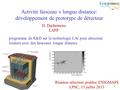 1 Activité faisceau longue distance: développement de prototype de détecteur programme de R&D sur la technologie LAr pour détecteur lointain avec des faisceaux.