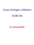 Cours biologie cellulaire ULBI 101