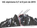 WE Alpinisme 6,7 et 8 juin de 2015 Aiguille du Tour Mais pas seulement… Couloir de la table Faut pas rester en bas, la montagne coule Une école de glace.