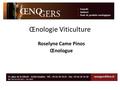 Œnologie Viticulture Roselyne Came Pinos Œnologue.