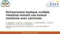 Schwannome kystique multiple intestinal mimant une tumeur ovarienne avec carcinose. K MAAMAR, J.BOUIHI,A AISSAOUI, S.BENKIRANE, H.SAADI, A.MIMOUNI, M SOUFI,