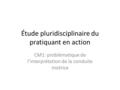 Étude pluridisciplinaire du pratiquant en action CM1: problématique de l’interprétation de la conduite motrice.
