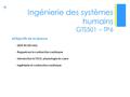 + Ingénierie des systèmes humains GTS501 – TP6 Objectifs de la séance - QUIZ #3 (20 min) - Rappels sur la contraction cardiaque - Introduction à l’ECG,