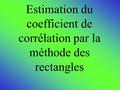 Estimation du coefficient de corrélation par la méthode des rectangles.