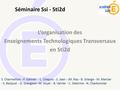 Séminaire Ssi - Sti2d L’organisation des Enseignements Technologiques Transversaux en Sti2d S. Charmetton - P. Galinier - L. Chapuis - S. Jean - JM. Rey.