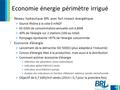 1/8 Economie énergie périmètre irrigué Réseau hydraulique BRL avec fort impact énergétique  Source Rhône à la cote 0 mNGF  65 GWh de consommation annuelle.