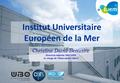 Institut Universitaire Européen de la Mer Directrice Adjointe OSU-IUEM en charge de l’Observatoire Marin.