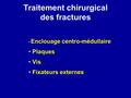 Traitement chirurgical des fractures