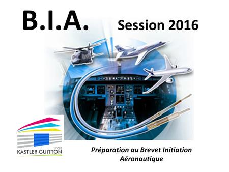 B.I.A. Session 2016 Préparation au Brevet Initiation Aéronautique.