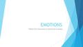 EMOTIONS Théorie de la Persuasion et Gestion de la Marque.