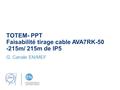 TOTEM- PPT Faisabilité tirage cable AVA7RK-50 -215m/ 215m de IP5 G. Canale EN/MEF.
