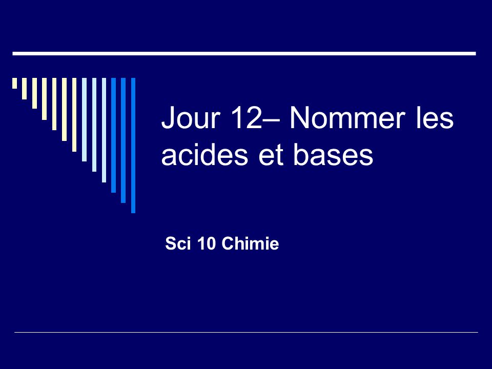 nommer les acides et les bases