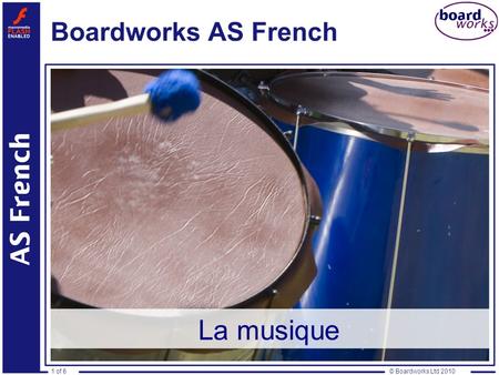 © Boardworks Ltd 20101 of 6 La musique. © Boardworks Ltd 20102 of 6 La musique qui définit l’identité personnelleLa musique qui définit l’identité personnelle.