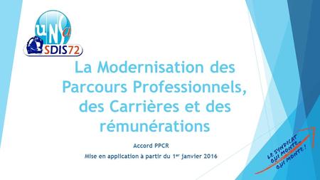 Accord PPCR Mise en application à partir du 1er janvier 2016
