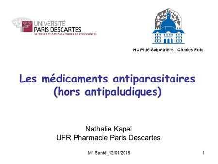 Les médicaments antiparasitaires (hors antipaludiques)