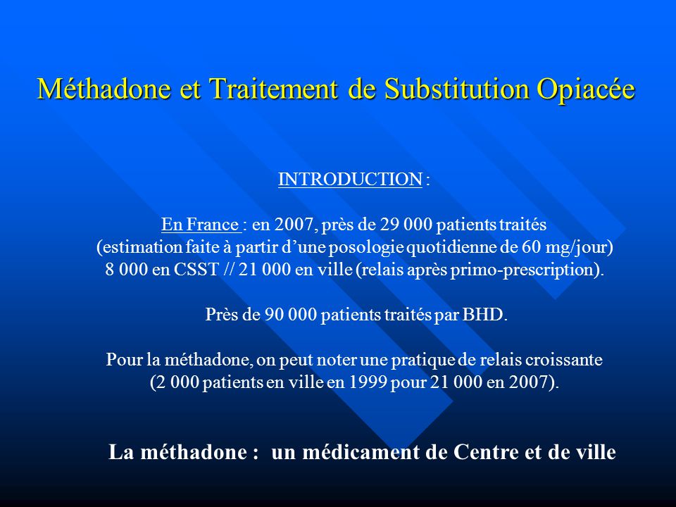 Méthadone et Traitement de Substitution Opiacée
