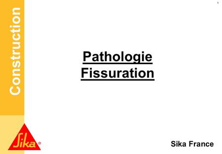 Pathologie Fissuration