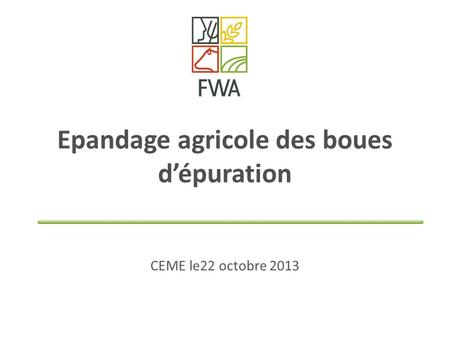 Epandage agricole des boues d’épuration CEME le22 octobre 2013.