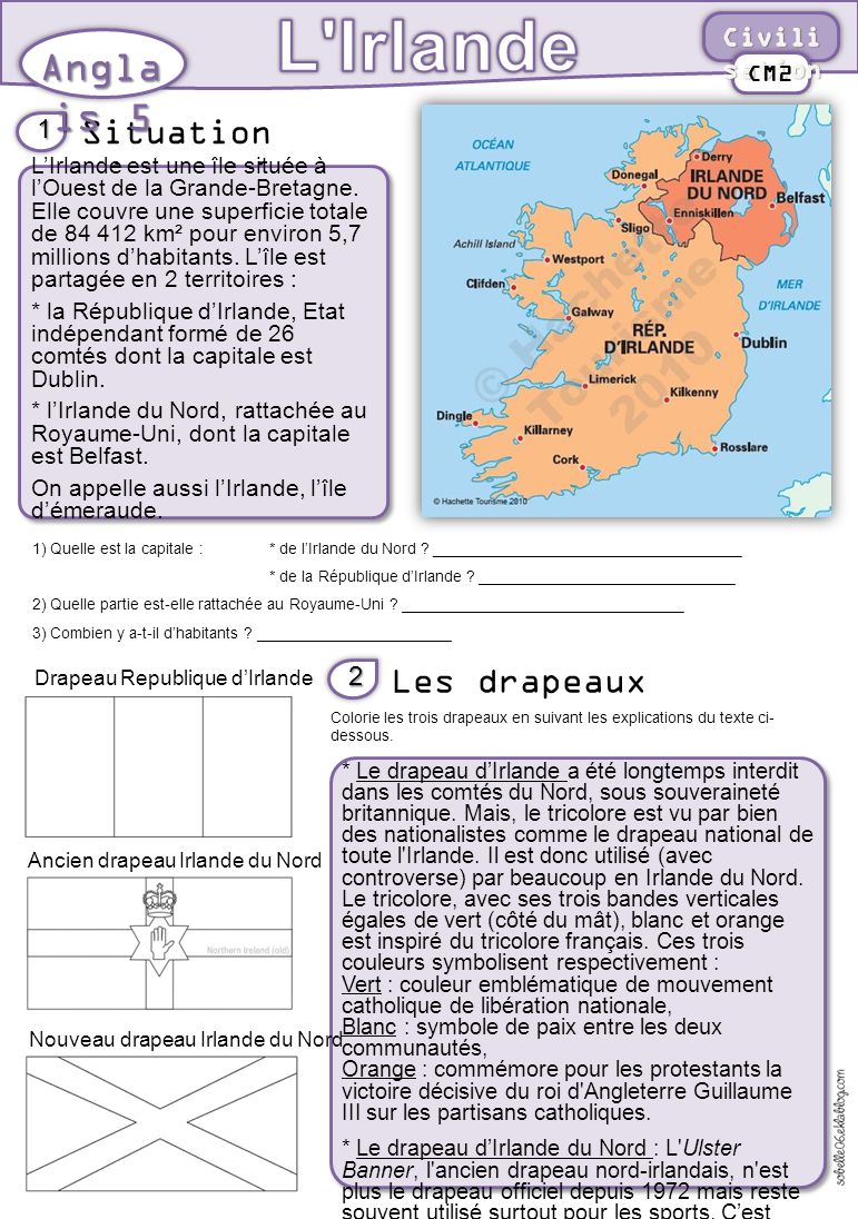 L Irlande Anglais 5 Situation Geographique Les Drapeaux Civilisation 1 Ppt Telecharger