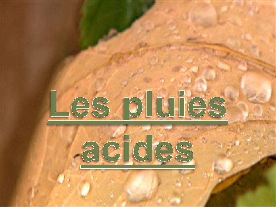 définition des pluies acides