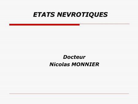 Docteur Nicolas MONNIER