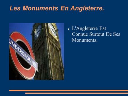 Les Monuments En Angleterre.