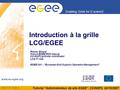 Tutorial “Administrateur de site EGEE”, CCIN2P3, 24/10/2007 INFSO-RI-508833 Enabling Grids for E-sciencE www.eu-egee.org Introduction à la grille LCG/EGEE.