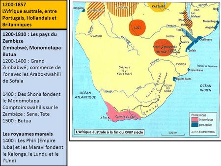 L’Afrique australe, entre Portugais, Hollandais et Britanniques